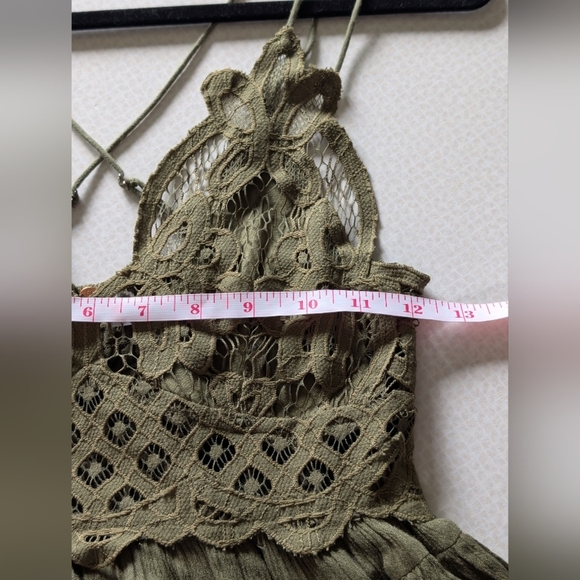 Nwt Free People Olive Lace Ruffle Top - Picture 3 of 6